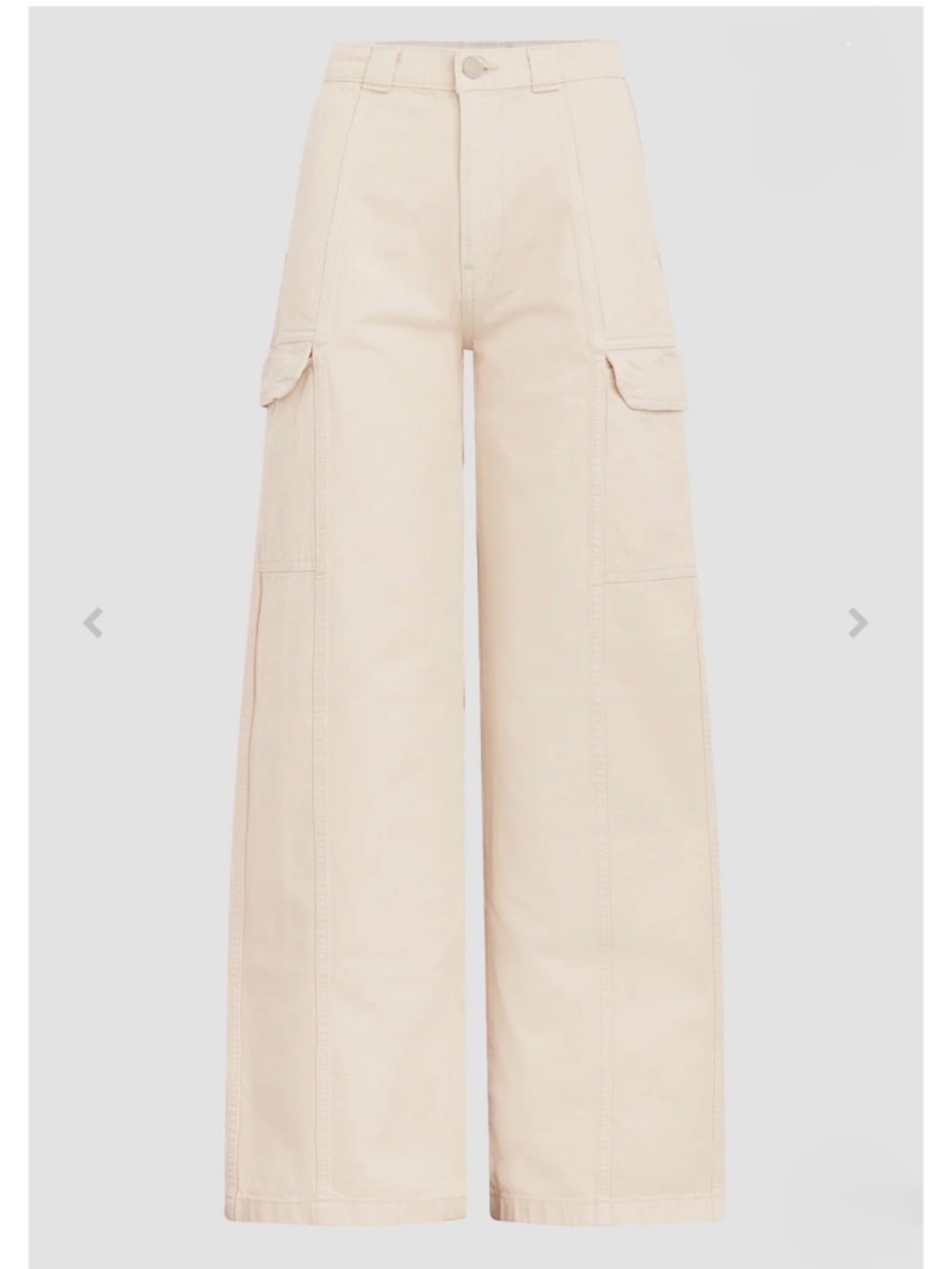 Hudson Jeans Cotton Cargo Pants Wide Leg Great Egret (Off-White) Size 31